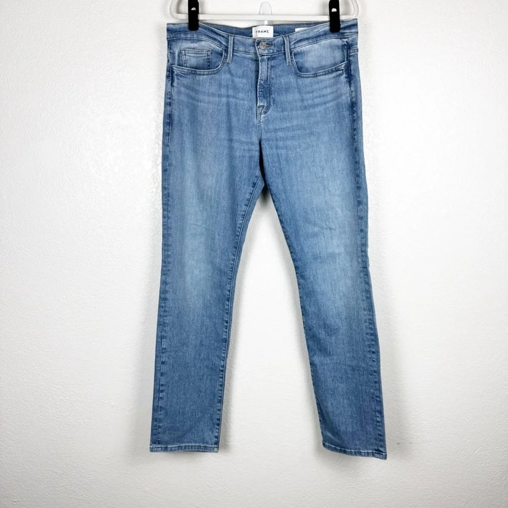 Frame Denim L' Homme Slim Light Wash Jeans in Driver Organic Cotton Size 34